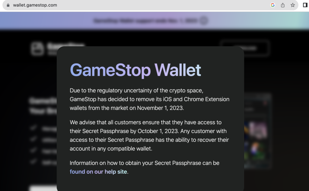 GameStop untuk menarik dompet crypto di tengah 'ketidakpastian peraturan' - 1